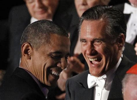 Obama And Romney Laugh At Themselves Baltic News Network