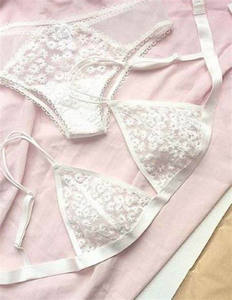 Underwear Kat The Label Floral Lace Floral Lace White Bra