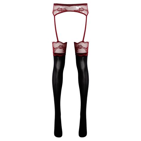 Women Pantyhose Sheer Thigh High Stockings Crotchless Tights Suspender