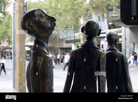 Street Sculptures Melbourne Victoria Australia Stock Photo Alamy