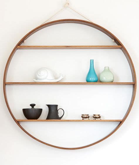 Circle shelves are very easy to navigate as the arrangement could be seen from all angles, thereby saving you the stress of having to navigate or search vigorously for a particular item on the shelf. Large Oak Circle Shelf - Walnut Finish | on the wall ...