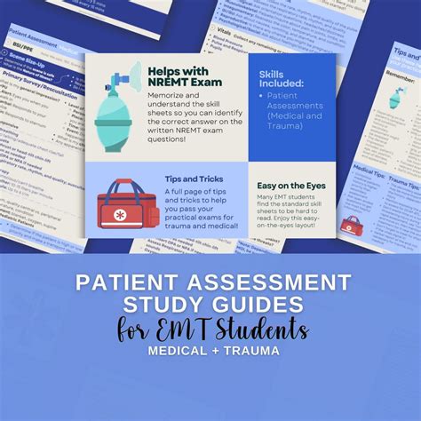 Emt Patient Assessment Easy To Read Skill Sheets Medical Assessment