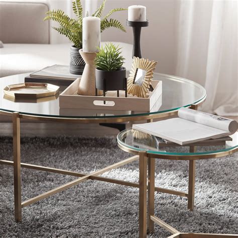 Glass And Metal Coffee Tables Australia Black Glass And Gold Metal Contemporary Circular