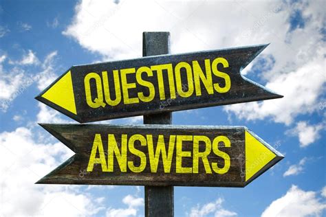 Questions Answers Signpost — Stock Photo © Gustavofrazao 91096544