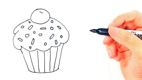Cómo Dibujar Un Cupcake Paso A Paso Dibujo Fácil De Cupcake Dibujo