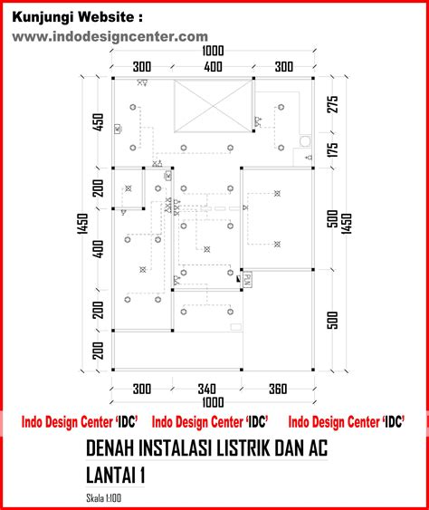 Desain Instalasi Listrik Rumah Lantai 1 Mojamigo