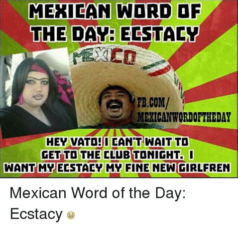 Mexican Word Of The Day Ecstacm Fbcom Mexican Wordoetheday Hey Vato I