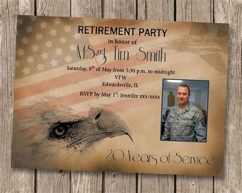 Military Retirement Party Invitation Etsy