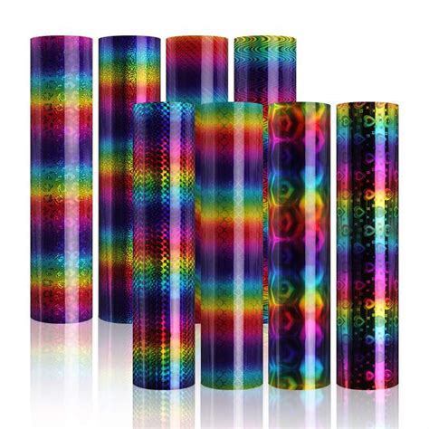 Holographic Rainbow Adhesive Sticker Vinyl Carbon Fiber Mont Pic