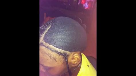 Middle Part Sew In Braid Pattern Tutorial Youtube