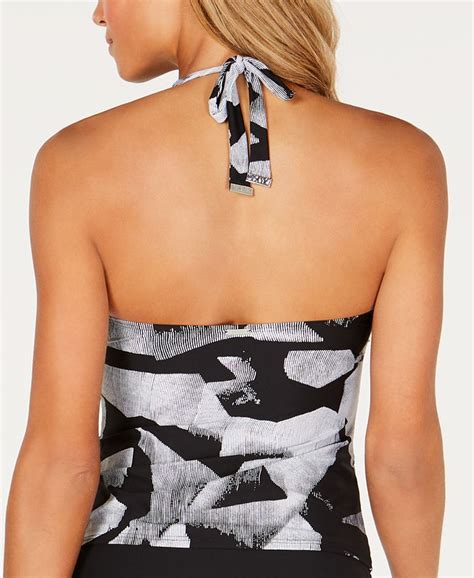 Dkny Printed Halter Tankini Top Created For Macys And Reviews