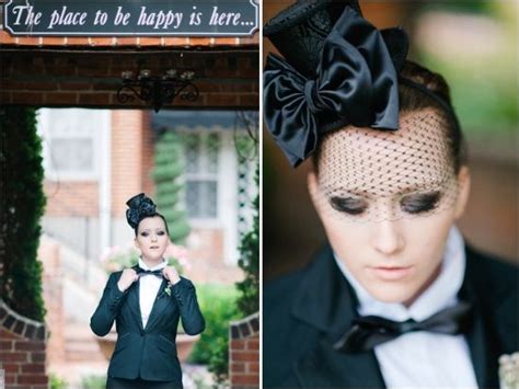 Dramatic Black And White Wedding Inspiration Black And White Hats