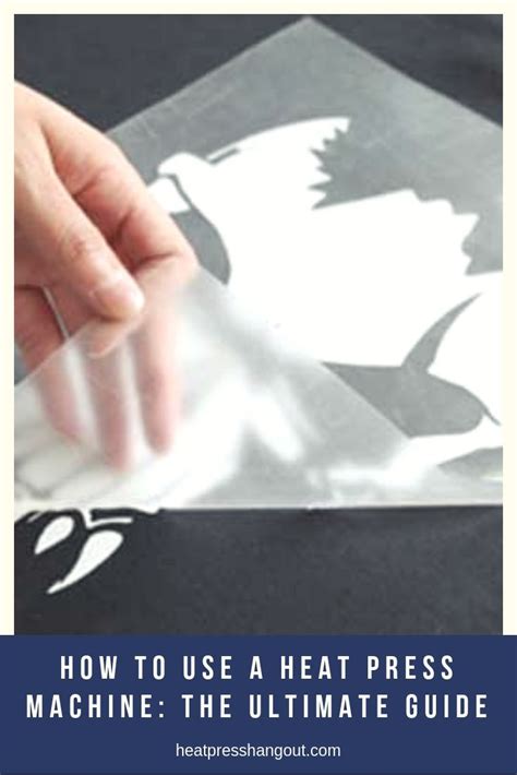 A Person Is Using Heat Press To Make A Silhouette On A Sheet Of Clear