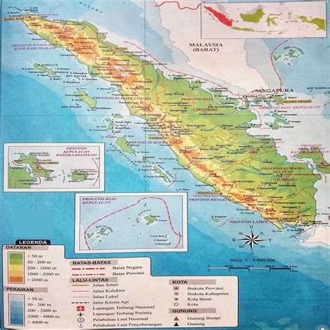 Peta Pulau Sumatera Lengkap Dengan Keterangan Provinsi Tata Ruang Riset