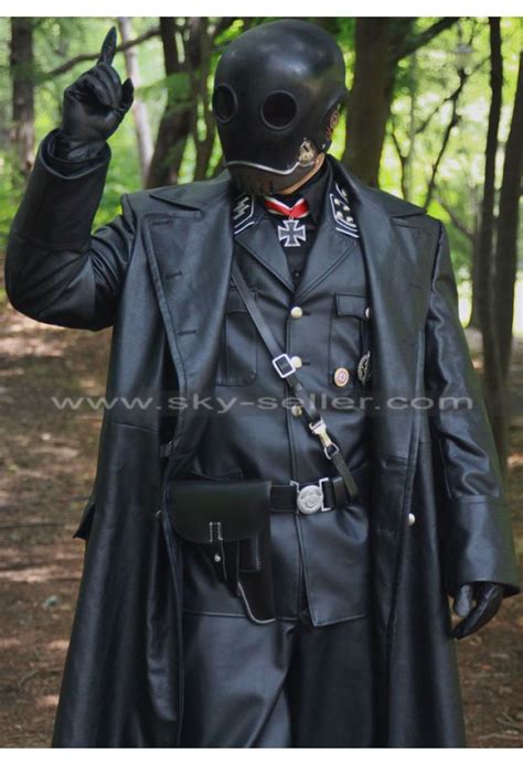 Hellboy Karl Ruprecht Kroenen Black Leather Costume Coat Black
