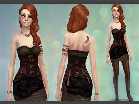 Steampunk Rushed Dress The Sims 4 Catalog