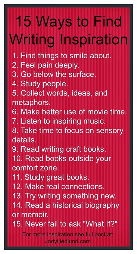 Author Jody Hedlund 15 Ways To Find Writing Inspiration In 2015
