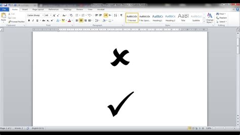 How To Bring The Tick Symbol Or Check Mark In Ms Word Youtube