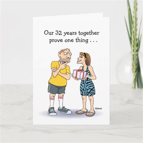 Love Is 32nd Wedding Anniversary Card Uk