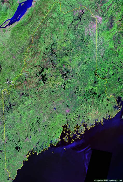 Maine Satellite Images Landsat Color Image