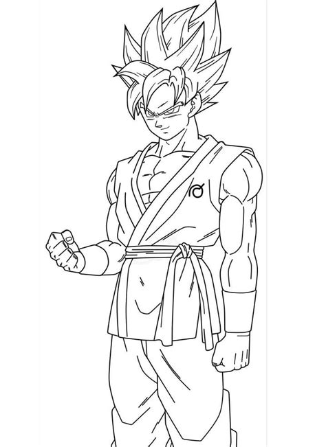 Son Goku Printable Coloring Page Free Printable Coloring Pages For Kids