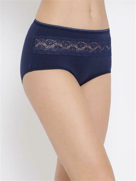 Clovia Navy Blue Solid Cotton Single Hipster Panty Jiomart