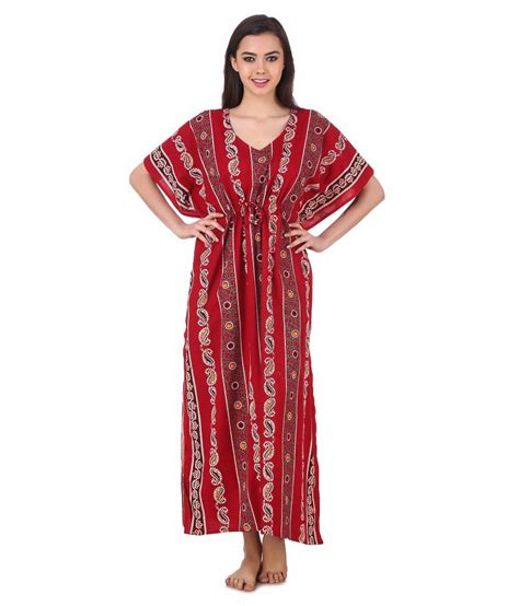 Buy Masha Red Cotton Nighty Online At Best Prices In India Snapdeal