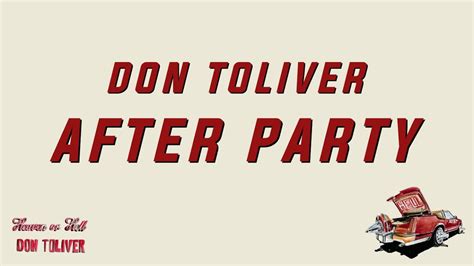 Don Toliver After Party Lyrics Youtube