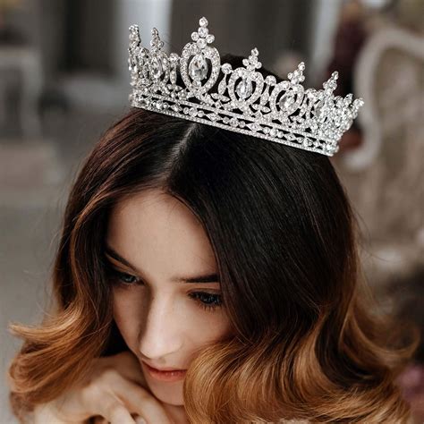 Buy AW BRIDAL Wedding Crown Tiara Crystal Birthday Crown For Women