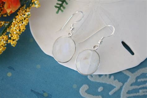 Moonstone Oval Earrings Sterling Silver Or Gold By Lauralidesigns