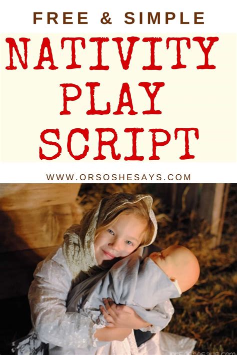 Simple Nativity Play Script For Children ~ Totally Free Christmas