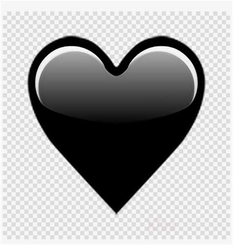 Black Love Emoji Clipart Emojipedia Heart Iphone Heart Emoji Png