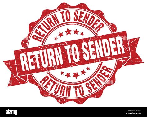 Return To Sender Stamp Sign Seal Stock Vector Image And Art Alamy