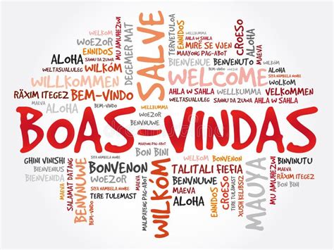 Boasvindas Bienvenidos En La Nube De Palabras Portuguesa Brasileña En