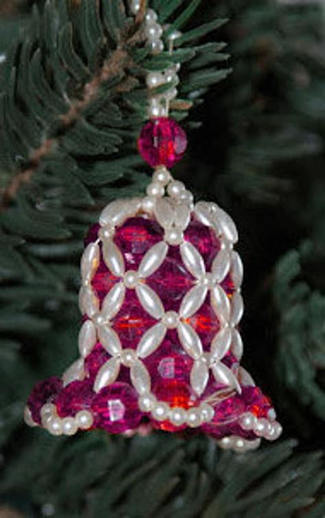 Pattern For Beaded Bell Download Etsy Christmas Ornament Pattern