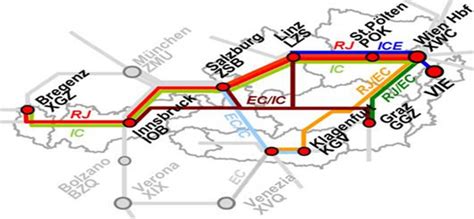 Map Of Austria Rail Maps Of The World