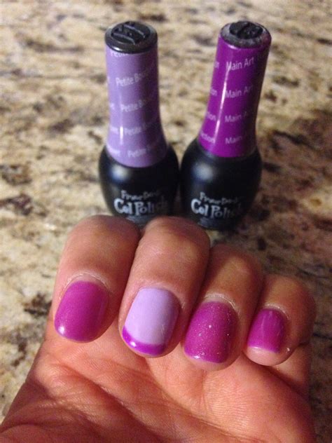 Purple And Lavender Mani Using Sallys Beauty Supply Fingerpaints Gel
