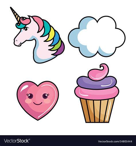 Cute Objects Design Royalty Free Vector Image Vectorstock