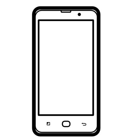 Cell Phone Clipart Black And White Mobile Phone Clipa