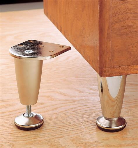 With adjustable legs, the table can return to the original lower size easily. Adjustable Cabinet Legs - Lee Valley Tools