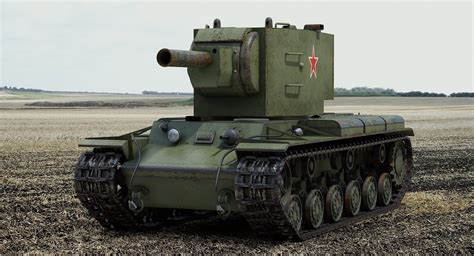 3D модель Российский танк КВ2 TurboSquid 1399205