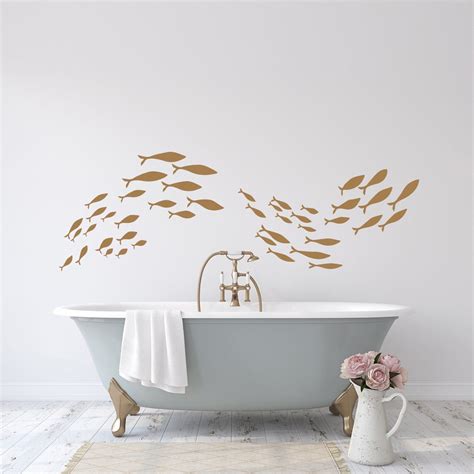School Of Fish Wall Decals Under The Sea Wall Decals Sea Etsy Under