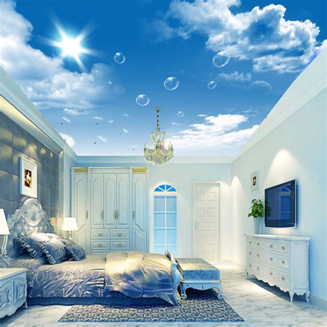 Buy Custom 3d Photo Wallpaper Blue Sky And White