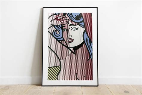 Roy Lichtenstein Nude With Blue Hair From Nudes Lichtenstein Poster Vintage Posters