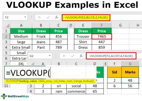 VLOOKUP Excel Function Examples Tutorial How To Use