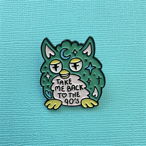 Punky Pins Evil Nostalgic Furby Enamel Pin Quirky Crate