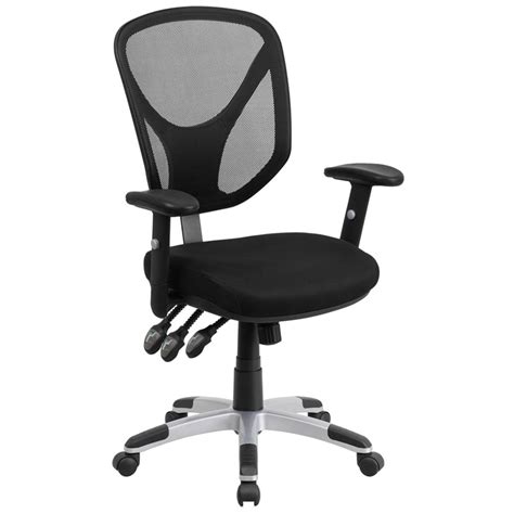 Duramont ergonomic adjustable office chair: Flash Furniture GO-WY-89-GG Mid-Back Black Mesh Ergonomic ...