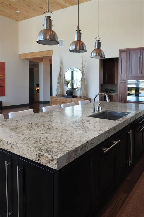 Sensa Snowfall Granite Off White Kitchen Countertop Sample 4 In X 4 In