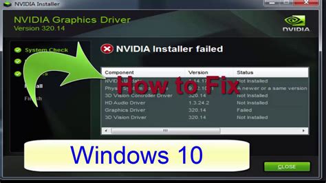 In a word, you could follow above guide to update nvidia graphics. How to Fix Nvidia Driver Installation failed in Windows 10 ...