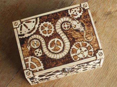 Steampunk Box Etsy Uk Pyrography Steampunk Pyrography Tools